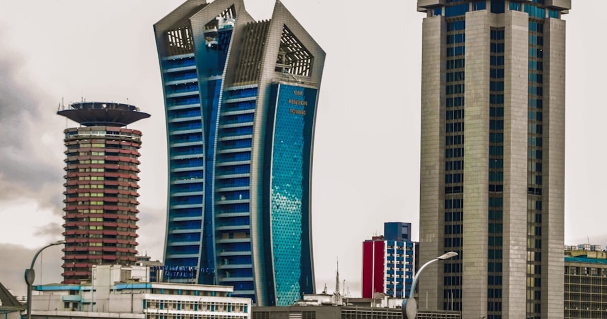 Nairobi city skyline showing urban sprawl with hazy air quality conditions