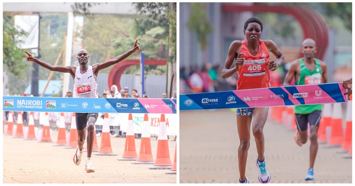 Enock Kipkemboi and Joy Kemuma crowned champions at the 2026 Nairobi City Marathon along the Nairobi Expressway