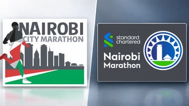 Nairobi City Marathon and Standard Chartered Nairobi Marathon logos side by side