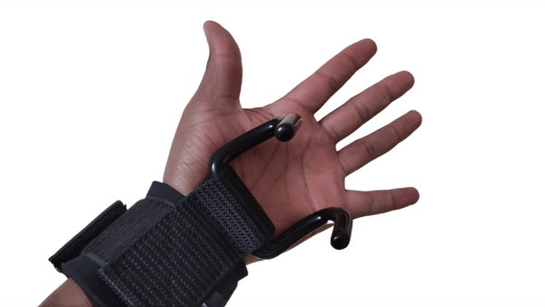 Lifting hooks worn on the hand