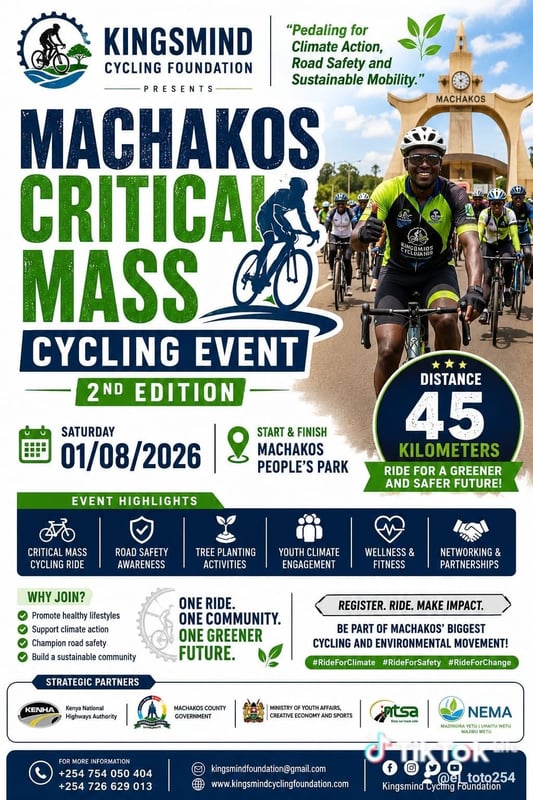 Machakos Critical Mass Cycling Event 2026 - 2nd Edition poster