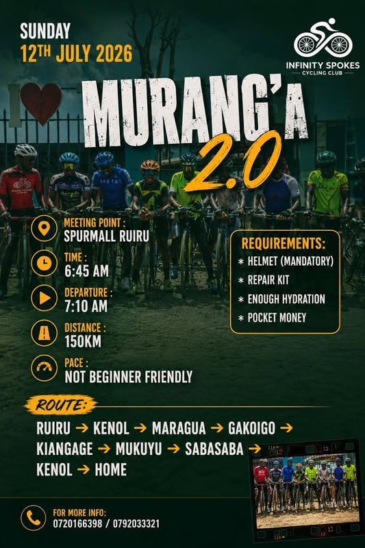 Murang'a 2.0 - Infinity Spokes Cycling Club poster