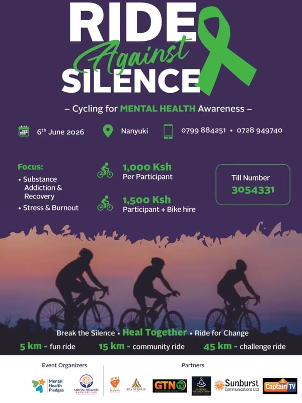 Ride Against Silence 2026 - Cycling for Mental Health Awareness poster