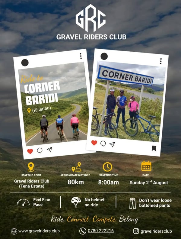 Ride to Corner Baridi - Gravel Riders Club poster
