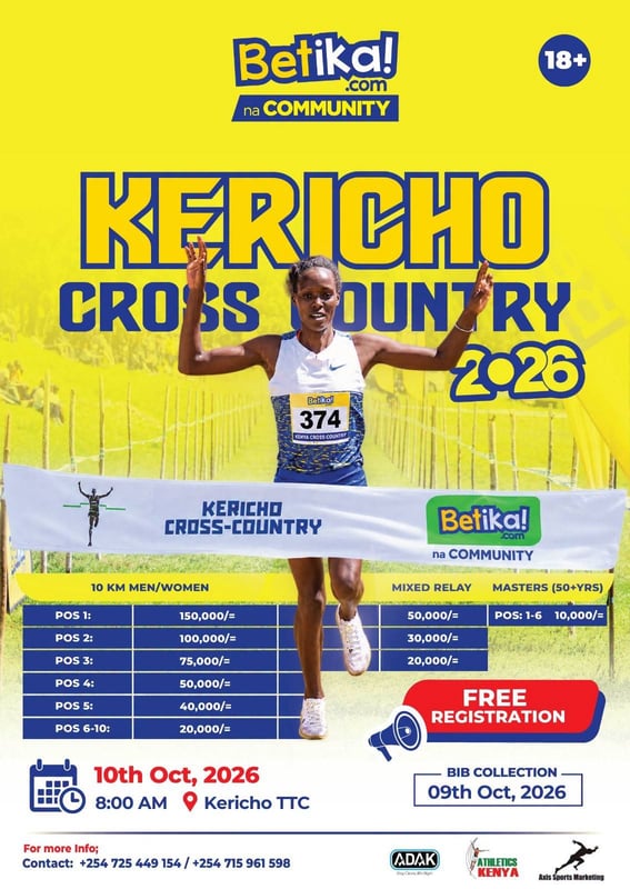Betika Kericho Cross Country 2026 5th Edition poster