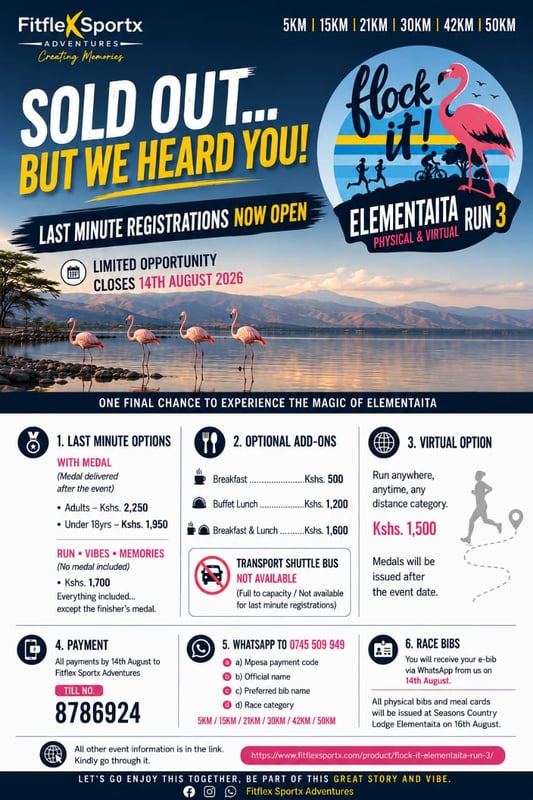 Flock It Elementaita Run 3 poster