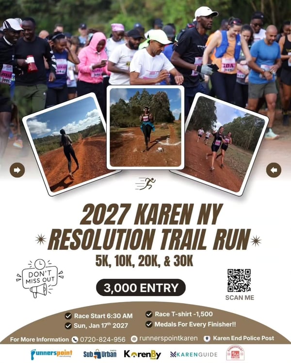 2027 Karen New Year Resolution Trail Run poster