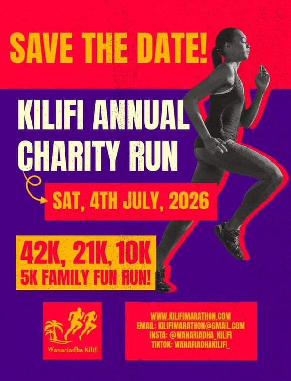 Kilifi Annual Charity Run 2026 poster