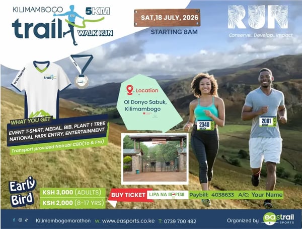 Kilimambogo Trail Half Marathon & 5KM Walk Run 2026 poster