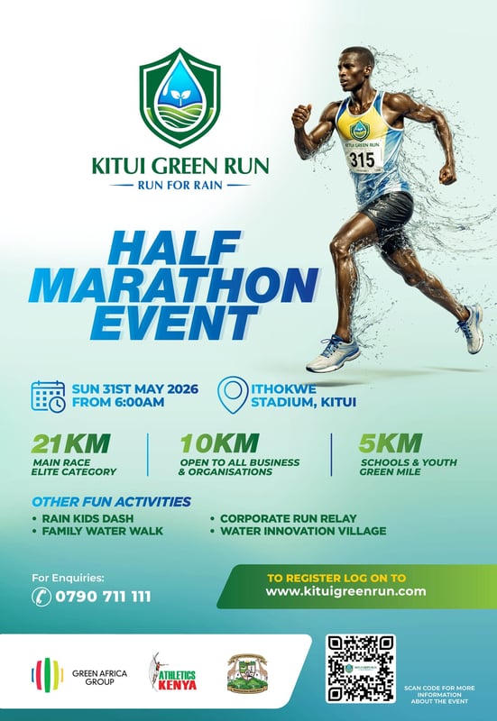 Kitui Green Run 2026 - Run for Rain poster