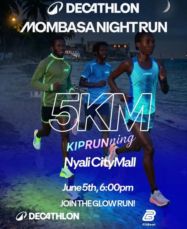 Decathlon Mombasa Night Run poster