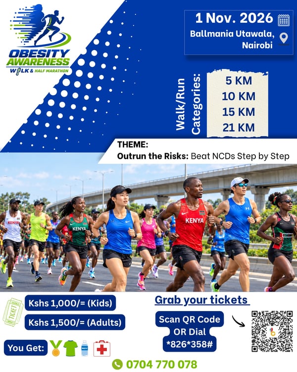 Obesity Awareness Walk & Half Marathon poster