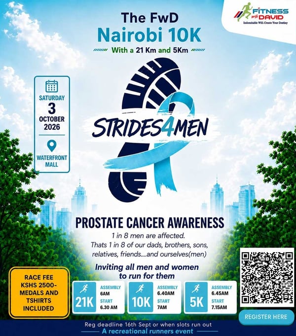 Strides4Men by FWD - Run for Prostate Cancer Awareness poster