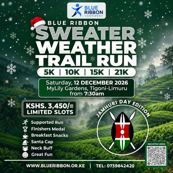 Blue Ribbon Sweater Weather Trail Run 2026 - Jamhuri Day Edition poster