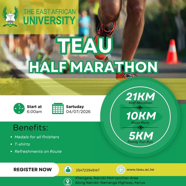 TEAU Half Marathon 2026 poster