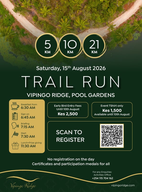Vipingo Ridge Trail Run 2026 poster