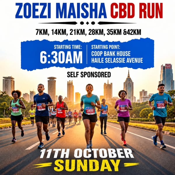 Zoezi Maisha CBD Run - October Edition poster