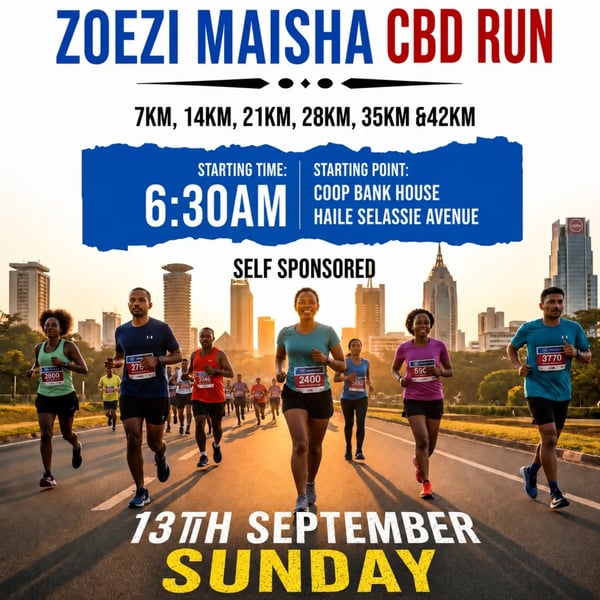 Zoezi Maisha CBD Run - September Edition poster