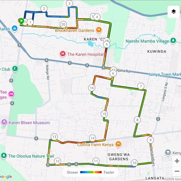 Strides4Men by FWD - Run for Prostate Cancer Awareness route map