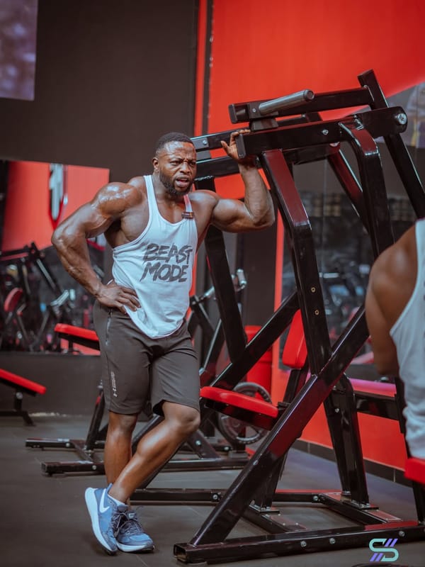 Gachau Njoroge in the gym