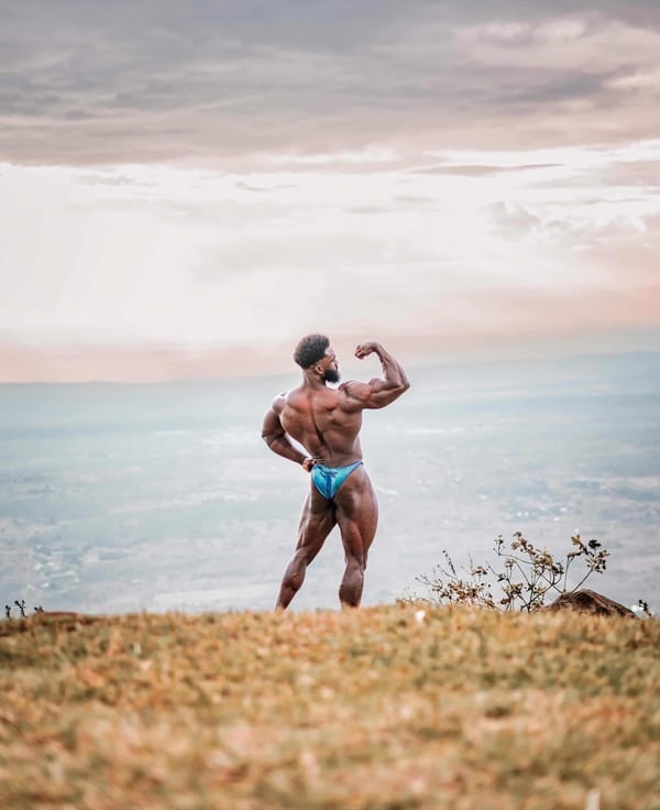 Philip Guya rear double bicep pose