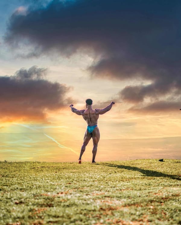 Philip Guya rear lat spread pose