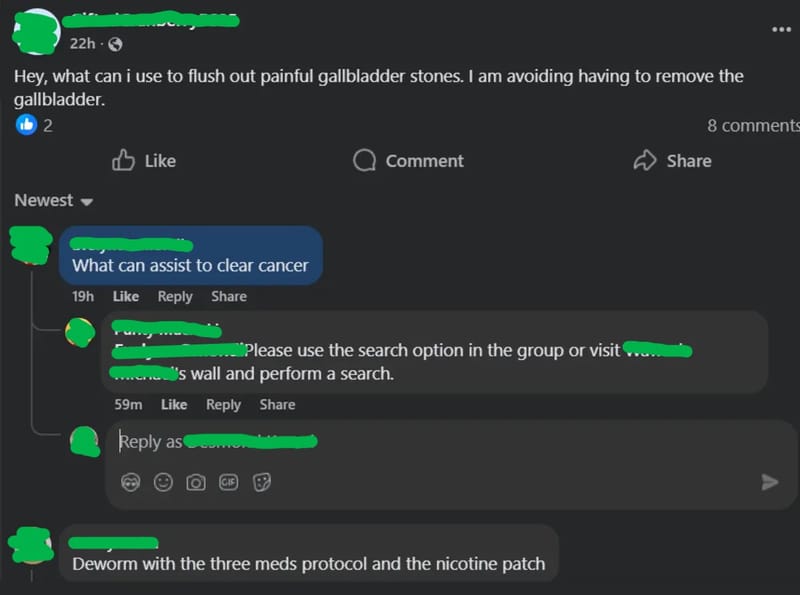 Member asking how to flush out gallstones and clear cancer