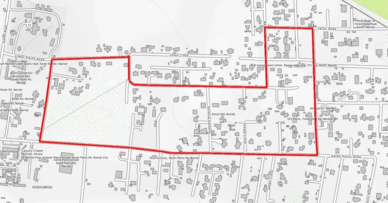 GPX route map of the Vienna Loop running circuit in Karen, Nairobi