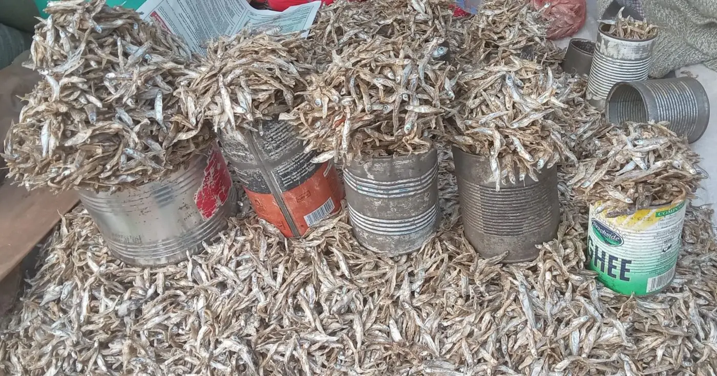 Omena displayed for sale at a local market